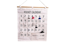 Quadro com 31 Bolsos Calendário de Bolso Organizador Parede