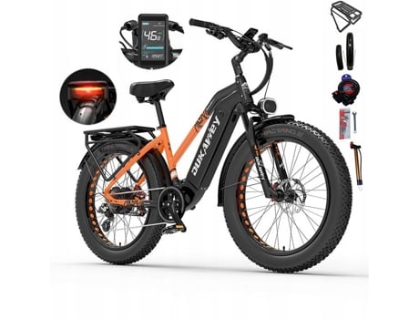 Bicicleta Elétrica Dukawey Dm530Plus Bateria Samsung1000W 52V 20Ah 52Km/H Hidráulica Laranja LANKELEISI