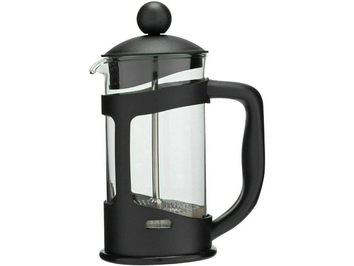 Cafeteira Preta, Francesa Com Jarra De Vidro Temperado Resistente A Choques E Filtro Êmbolo Para