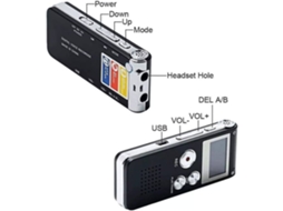 Gravador de Áudio Digital Hd Fita Cassete Mp3 Player para Entrevistas em Conferências e Palestras 8 Gbroxa