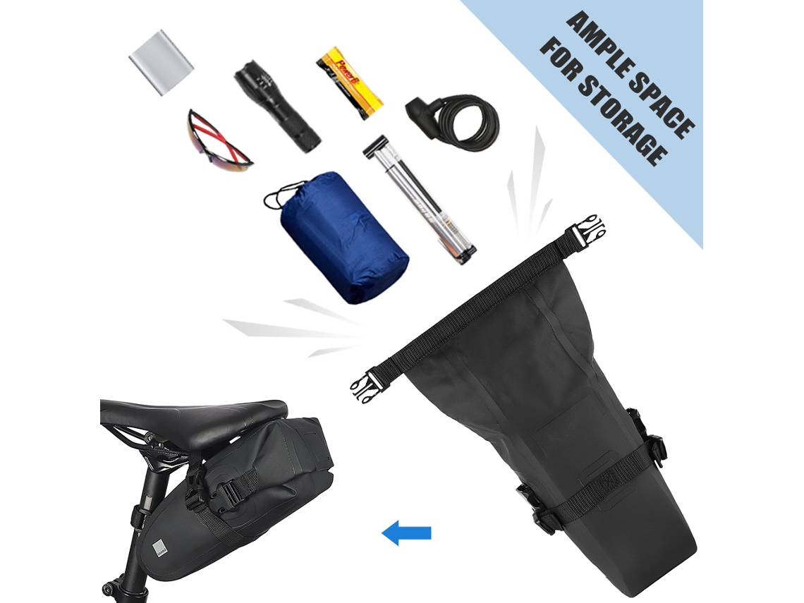 Bolsa de Sela para Bicicleta Mali Impermeável com Grande Capacidade e Refletiva | S/MARCA