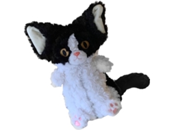 Estojo De Pelúcia Com Desenho De Gato- Grande Capacidade- Multifuncional- Material De Escritório, Preto/
