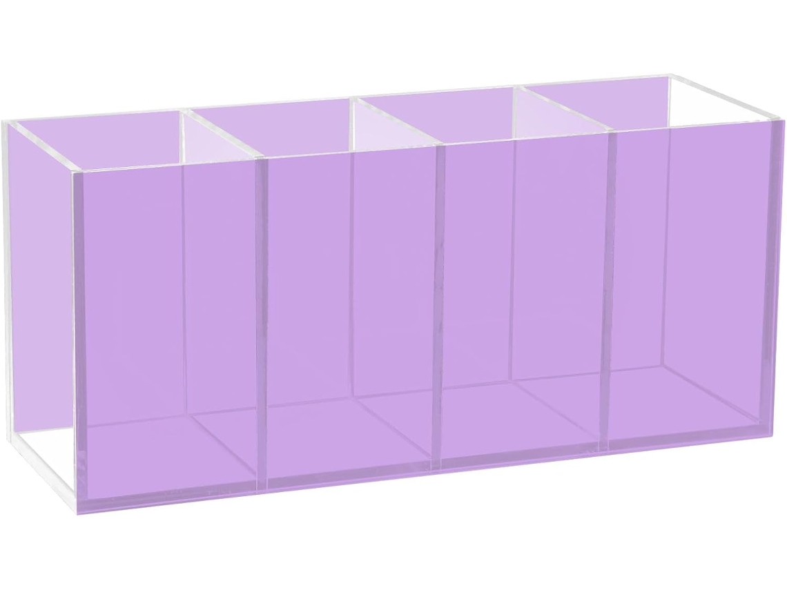 Organizador de Canetas para Computador Na Cor Lavanda, Organizador de Lápis Resistente em Canetas Acrílicas
