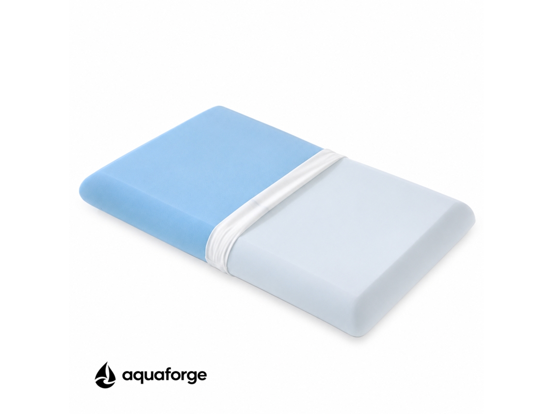 Almofada Cervical Ergonómica Espuma Viscoelástica Capa Removível 42 X 70 Cm