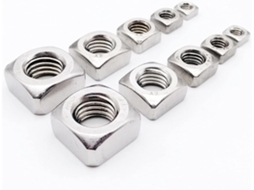 Porca Quadrada Em Aço 304 A2-70, Tamanhos M3, M4, M5, M6, M8, M10 E M12 Din557 Gb39 5 Peças, Tamanho M10