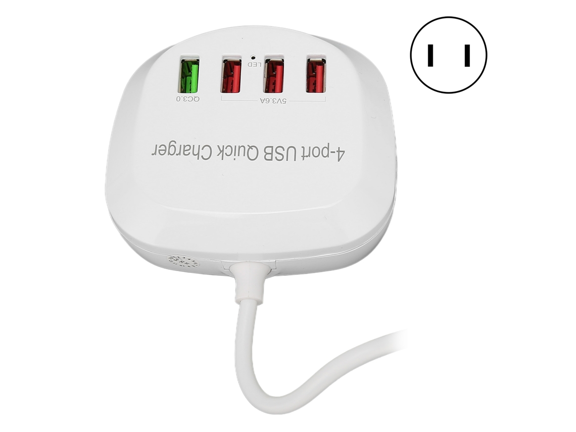 Carregador Usb LAXISCREED 4 Portas 36w Qc3.0 Rápido