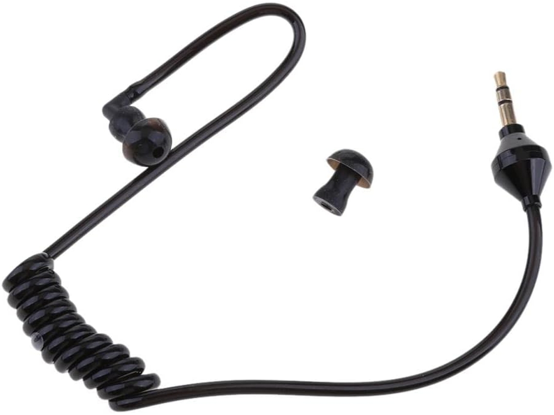 Geardeangloow Écouteurs Mono Estéreo 3,5 Mm Com Tubo De Ar E Micro - Léger - Noir