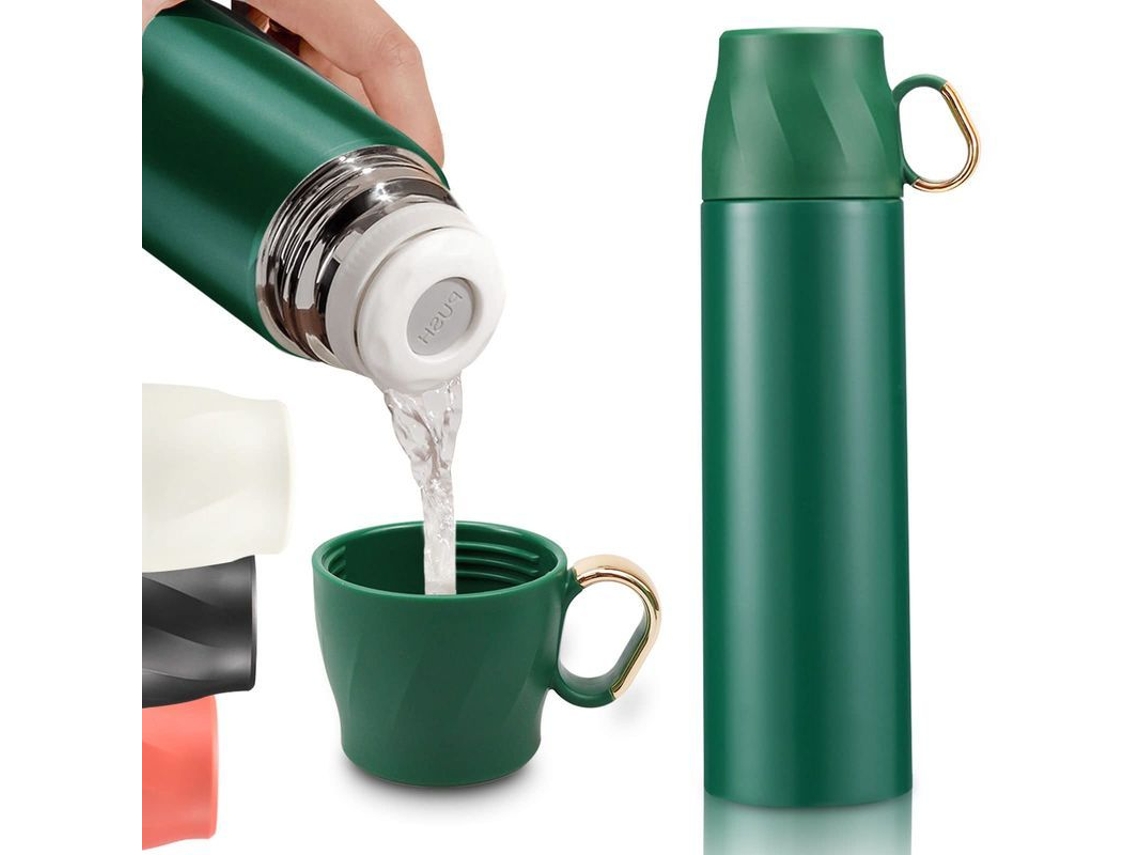 Garrafa Térmica Isolada 2026 de 500ml em Aço Inoxidável com Tampa