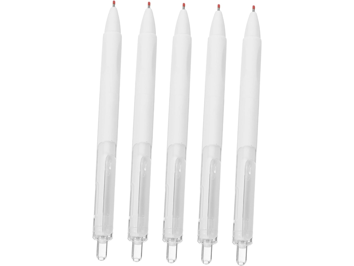 Conjunto De 5 Canetas Em Gel Com Botão Pressão. Práticas Para Escrita