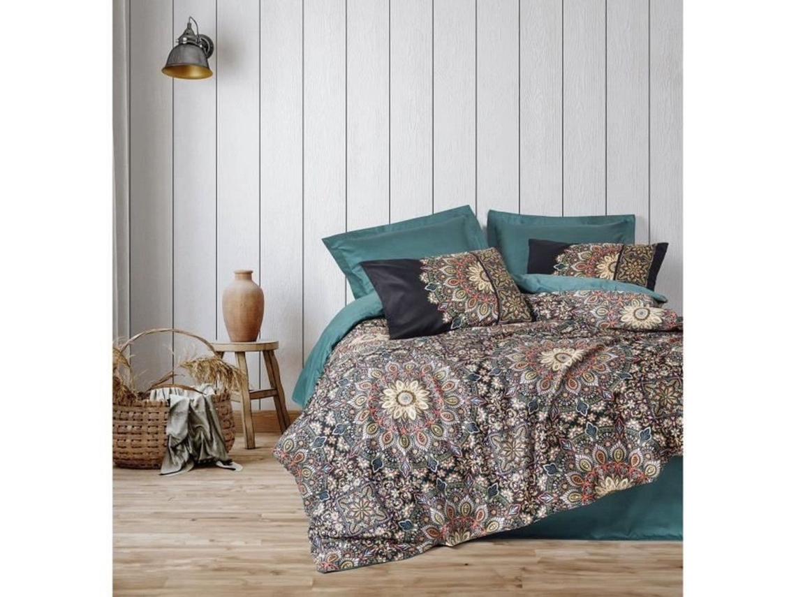 Conjunto de Cama - Capa de Edredom 220 x 240 + 2 Fronhas 60 x 60 - Cetim de Algodão - Essence