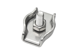 Conjunto De 10 Abraçadeiras Para Cabos Aço, Modelo M3, Em Aço Inoxidável, Para Cabos De Aço 3 Mm, Tipo Simplex