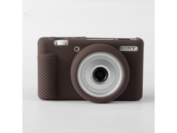 Capa CHRUI para Sony Zv 1f/zv 1 Ii Silicone À Prova de Arranhões Castanho