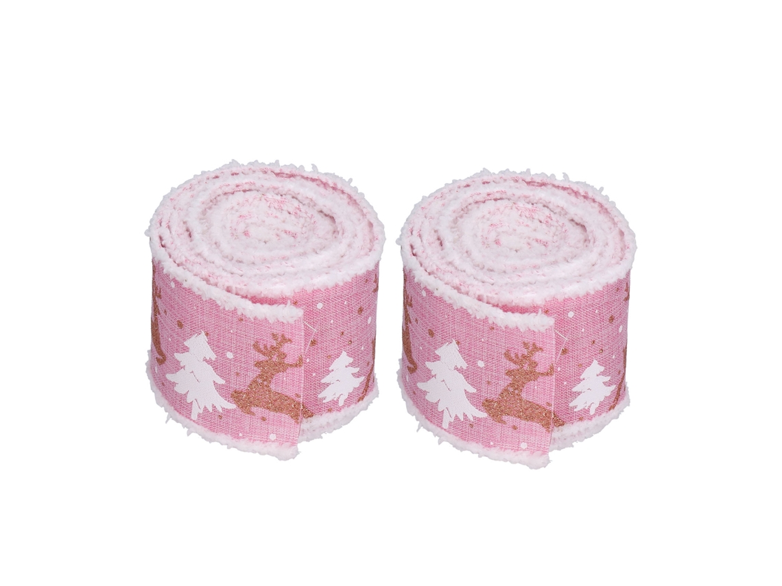 Laxiscreed Fita De Natal Com Borda De Arame, 2 Rolos De 5m Para Embrulhos E Decoração Festiva