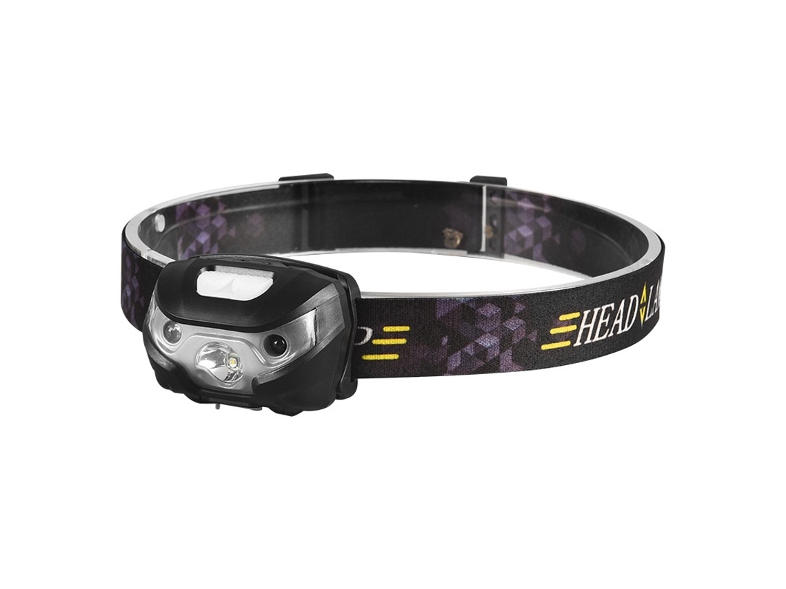 Farol LED de alto brilho, à prova d'água, com carregamento USB para camping e pesca (preto)