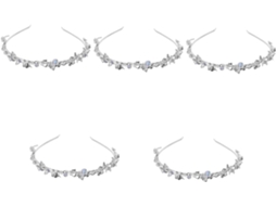 Conjunto De 5 Tiaras Brilhantes Para Noivas, Acessório Elegante Para Convidadas E Madrinhas De Casamento.