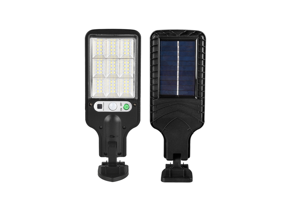 Luz solar LED com sensor de movimento PIR 120°, controle remoto, impermeável para jardim | S/MARCA