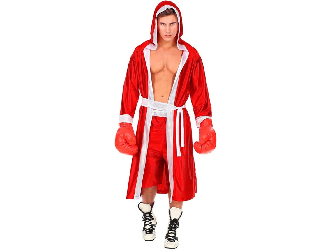 Fato de boxer vermelho e branco para homem