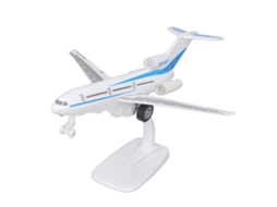 Mali modelo de Avião de Liga 22cm com Luz e Som Decoração Azul Aeronáutico