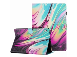 Capa de couro para tablet Webake com padrão de mármore e costura