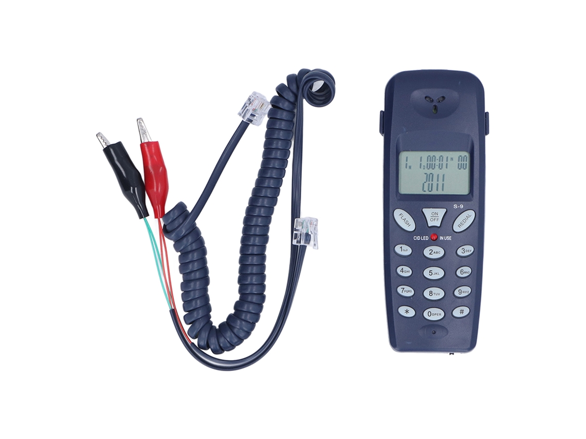 Telefone com Fio EOOCOO LCD 12 dígitos, reconexão, pausa | EOOCOO