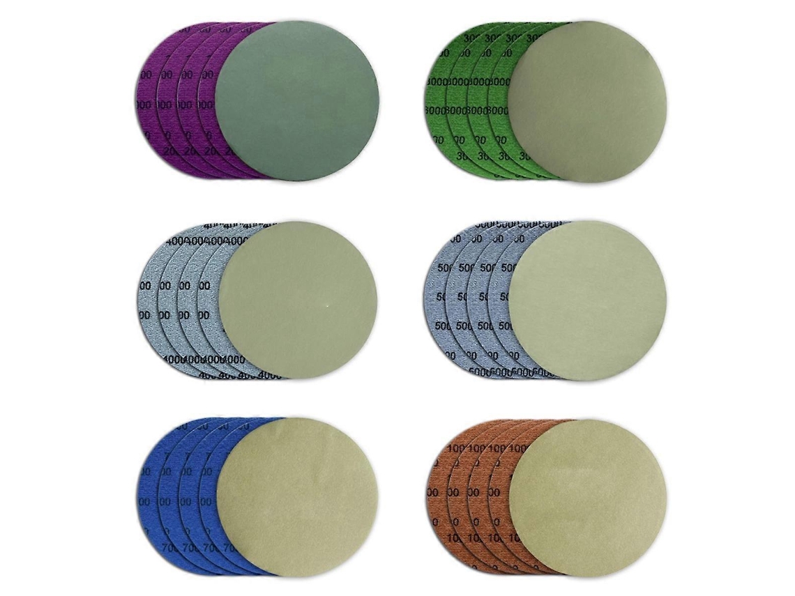 Lixa De 5 Polegadas Com Velcro, Lixa 30, Para Lixadeira Excêntrica Slowmoose