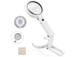 Lupa de Mão 5x 11x com 8 Luzes Led, Alta Ampliação BRILVIBERA