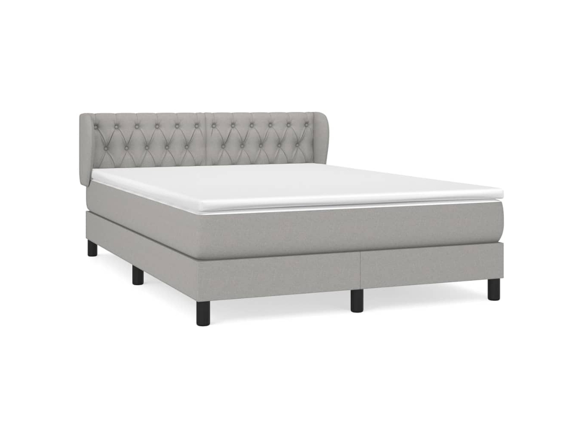 Box Spring Bed, Box Spring Beds Vidaxl Cinzeto Tecido (140 X 200 Cm)
