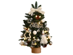 Mini Árvore de Natal com Luzes Led e Estrela no Topo, Conjunto Decorativo em Pvc, Baixo Consumo, Moderno, Ergonômico, Uso Diário STELASPLEN