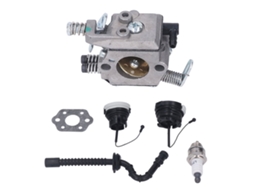 Kit Carburador com Vela de Ignição Tampa e Linha de Combustível para Motosserra Stihl Ms250 Ms230