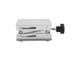 Plataforma de elevação de laboratório, aço inox, 100x100mm, com roda manual | S/MARCA