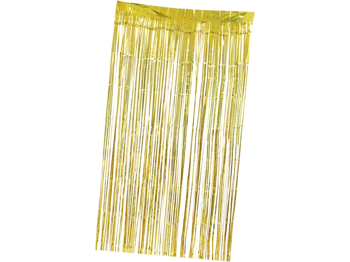 De Franjas Brilhantes, Decoração Para Festa De Casamento, 1 X 2,45 M, Borlas Douradas, Decoração Festiva Para Gokoco