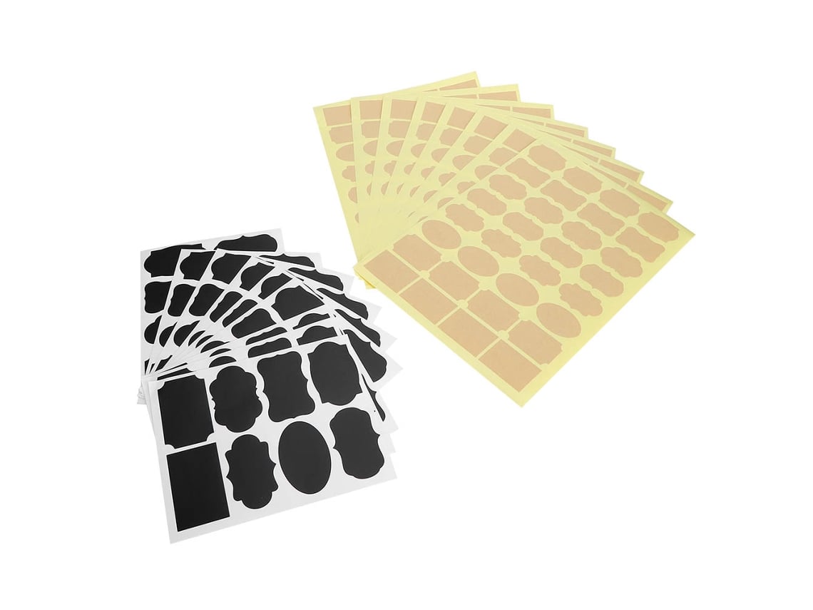 328 Adesivos de Quadro Negro PVC à Prova D'água para Vasos e Potes | S/MARCA