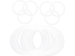 Toyvian Conjunto De 20-tampas Silicone Brancas Para Potes, Anéis De Vedação Herméticos Reutilizáveis Para Conservar E
