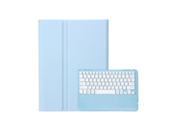 Lurelia Capa Com Teclado Bluetooth Para Ipad Pro12.92022/2021/2020/2018 Teclado Bluetooth, Layout Pt, Azul Celeste