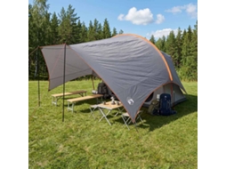 Vidaxl Tarp De Camping Resistente À Água Cinza E Laranja