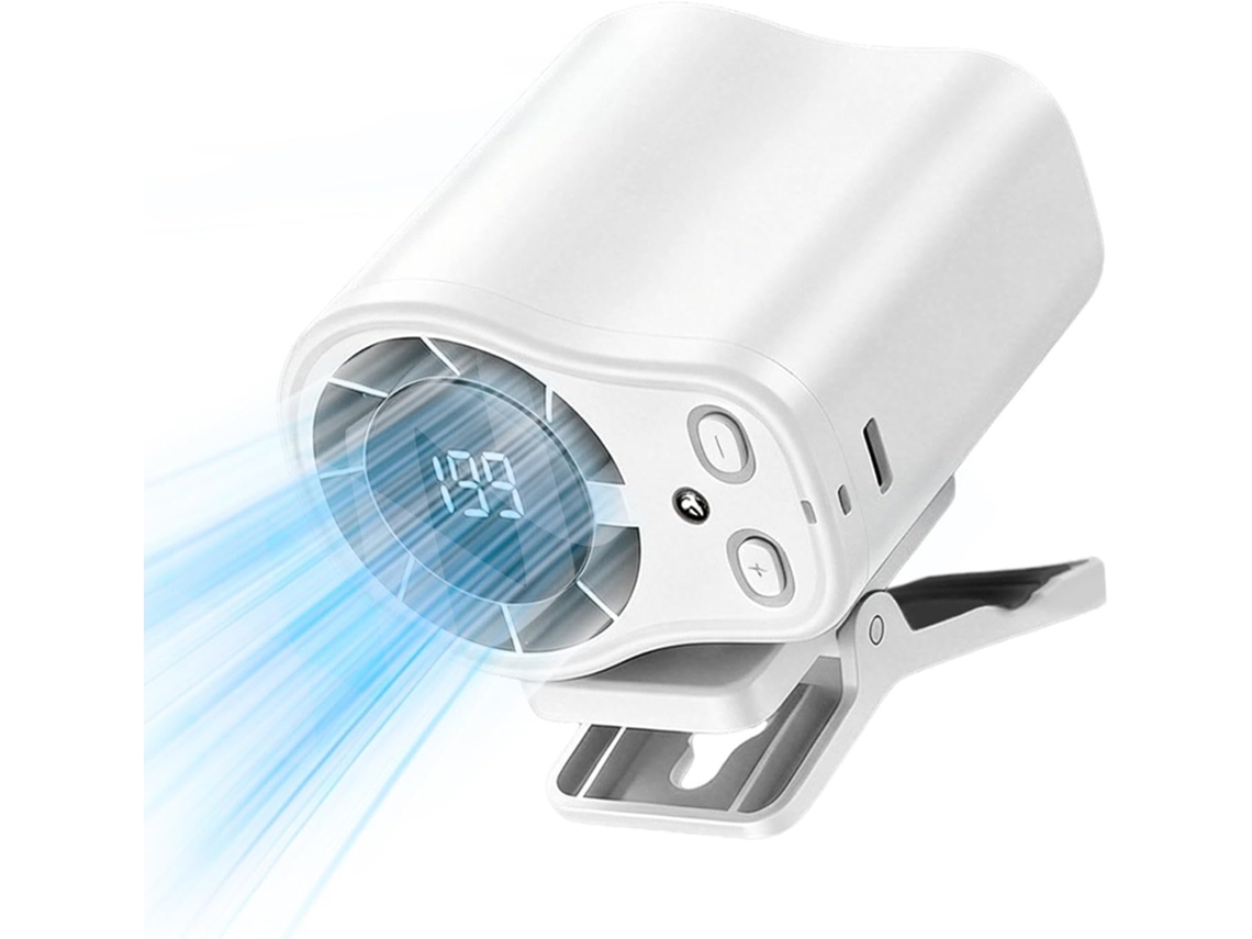Ventilador De Carro Silencioso Com Clipe E Visor Led
