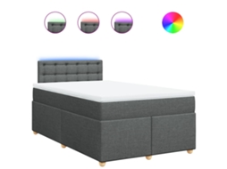 Box Spring Bed, Box Spring Beds Vidaxl Cinzeto Tecido (120 X 190 Cm)