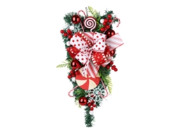 Laxiscreed Decoração De Natal Em Forma De Caramelo Para Porta E Parede, 50x30cm
