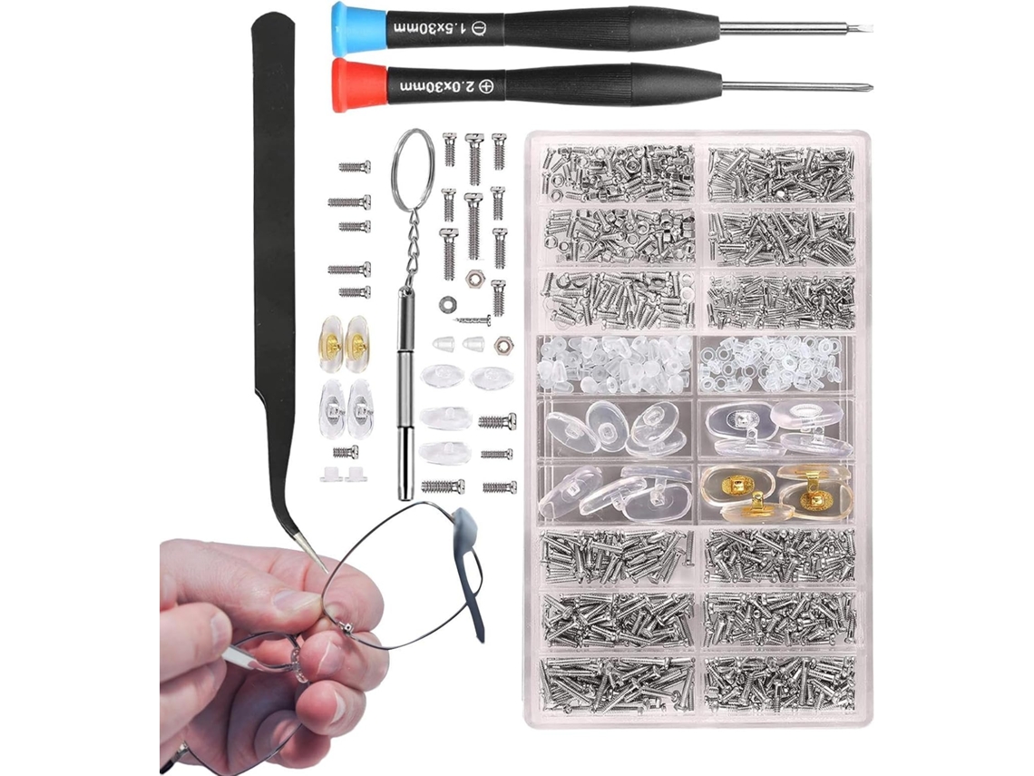 Conjunto De Chaves Fenda Para Reparo Óculos Resistentes À Ferrugem.