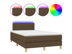 Box Spring Bed, Box Spring Beds Vidaxl Marrom Tecido