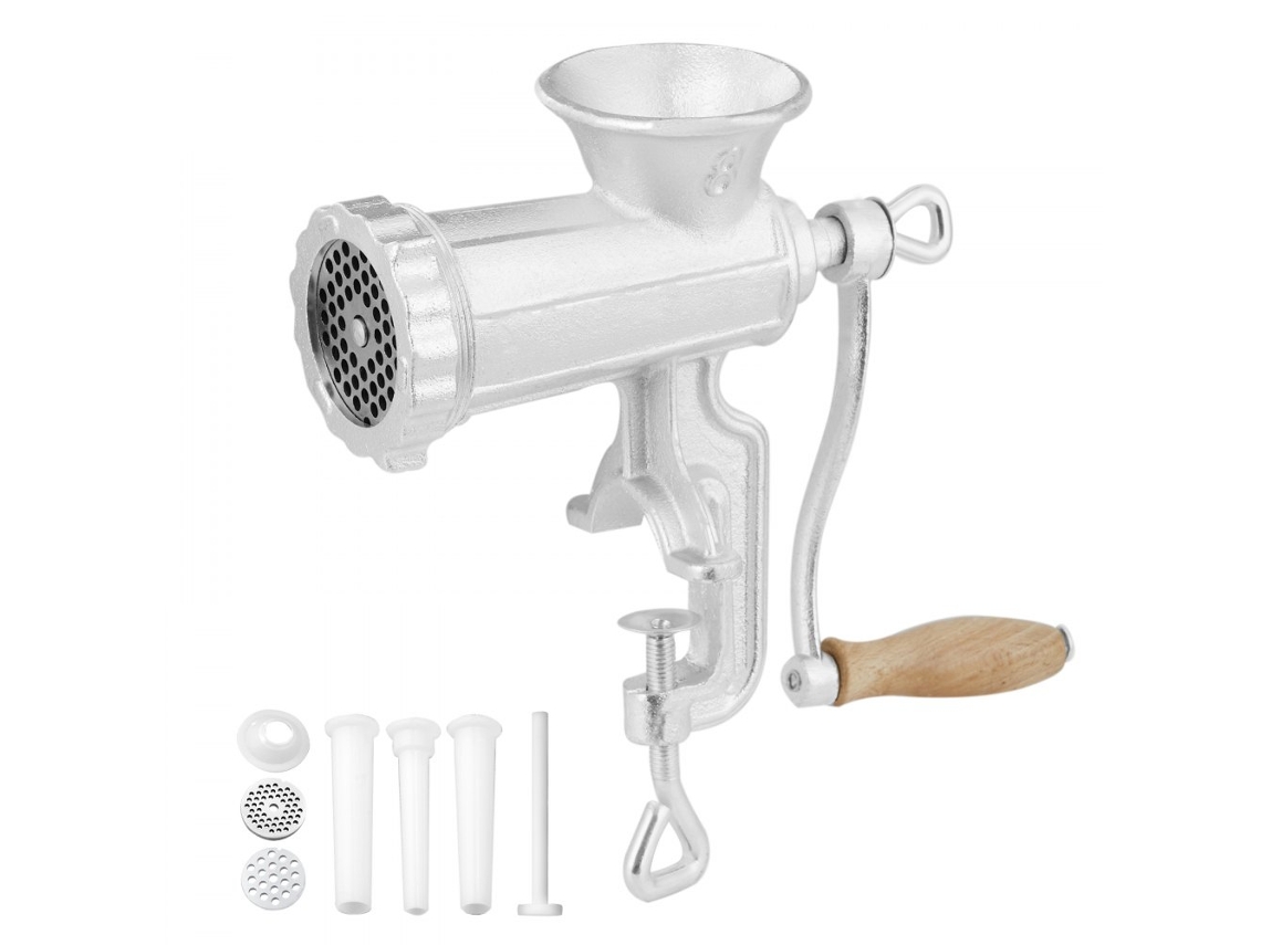 Picadora De Carne Manual Inox 5,8mm Para Enchidos E Almôndegas Tekmaquinas