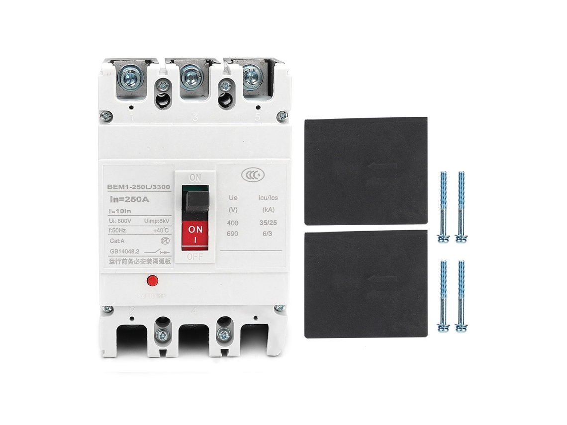 Disjuntor de Proteção Contra Vazamento 3p 800v Interruptor de Ar 250a