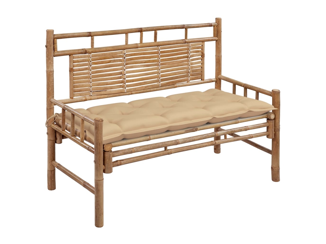 Garden Bench, Garden Benches Vidaxl Bege Bambu (120 X 50 X 7 Cm)