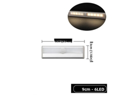 Luz Noturna Led com Sensor de Presença Pir MDUG (9 Cm, Luz Quente)