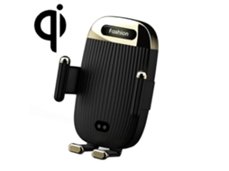 Carregador Sem Fio para Carro S18 15w Celular, Cor: Preto GOKOCO