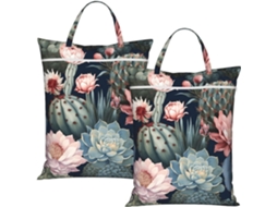 Conjunto De 2 Sacos De Roupa Suja Para Viagem (flor De Cacto Retrô)