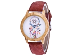 Reloj De Pulsera De Cuarzo Analógico Unisex Con Correa De Denim (café) Zhoulianfa