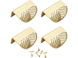 Mango de armário Linjou, 4 peças, dourado, cobre, instalação oculta | S/MARCA