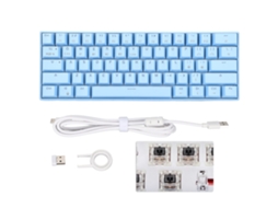 Aetheria teclado Mecânico Gamer 61 Teclas Rgb Sem Fio 3 Modos Ergonômico Compatível com Windows Android Ios