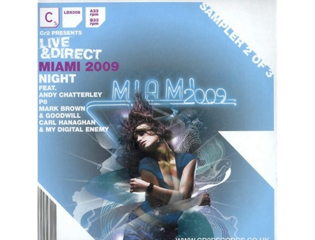 Vinil Live Direct Miami 2009 Night Sampler 2 Of 3 Cr2 Records